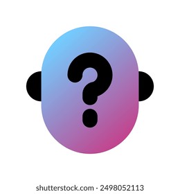 Editable vector unknown anonymous person head icon. Black, line style, transparent white background. Part of a big icon set family. Perfect for web and app interfaces, presentations, infographics, etc