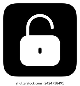 Editable vector unlock padlock password security icon. Black, line style, white background. Part of a big icon set family. Perfect for web and app interfaces, presentations, infographics, etc