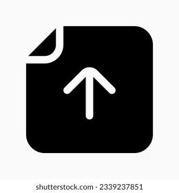 Editable vector upload file icon. Black, line style, transparent white background. Part of a big icon set family. Perfect for web and app interfaces, presentations, infographics, etc