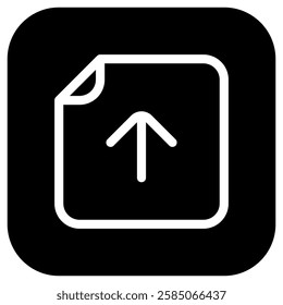 Editable vector upload file icon. Black, line style, transparent white background. Part of a big icon set family. Perfect for web and app interfaces, presentations, infographics, etc