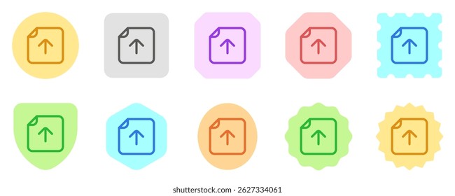 Editable vector upload file icon. Black, line style, transparent white background. Part of a big icon set family. Perfect for web and app interfaces, presentations, infographics, etc