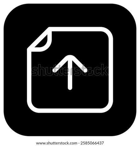 Editable vector upload file icon. Black, line style, transparent white background. Part of a big icon set family. Perfect for web and app interfaces, presentations, infographics, etc