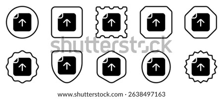 Editable vector upload file icon. Black, line style, transparent white background. Part of a big icon set family. Perfect for web and app interfaces, presentations, infographics, etc