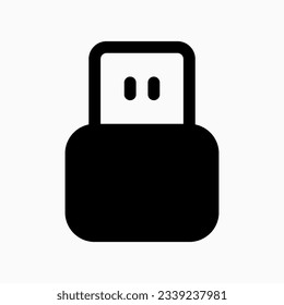 Editable vector usb plug icon. Black, line style, transparent white background. Part of a big icon set family. Perfect for web and app interfaces, presentations, infographics, etc