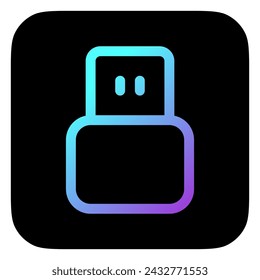 Editable vector usb plug icon. Black, line style, transparent white background. Part of a big icon set family. Perfect for web and app interfaces, presentations, infographics, etc