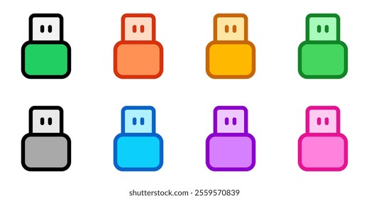 Editable vector usb plug icon. Black, line style, transparent white background. Part of a big icon set family. Perfect for web and app interfaces, presentations, infographics, etc