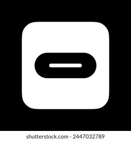 Editable vector usb type-c cable port icon. Black, line style, transparent white background. Part of a big icon set family. Perfect for web and app interfaces, presentations, infographics, etc