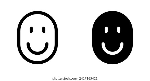 Editable vector user facial recognition icon. Black, line style, transparent white background. Part of a big icon set family. Perfect for web and app interfaces, presentations, infographics, etc