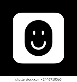 Editable vector user facial recognition icon. Black, line style, transparent white background. Part of a big icon set family. Perfect for web and app interfaces, presentations, infographics, etc