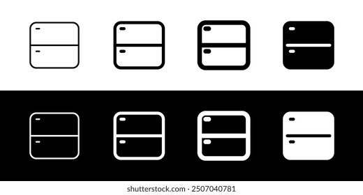 Editable vector vertical split screens icon. Black, line style, transparent white background. Part of a big icon set family. Perfect for web and app interfaces, presentations, infographics, etc