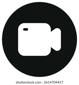 Editable vector video camera icon. Black, line style, transparent white background. Part of a big icon set family. Perfect for web and app interfaces, presentations, infographics, etc