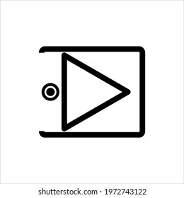 editable  vector as video icon for  modern media in technology 