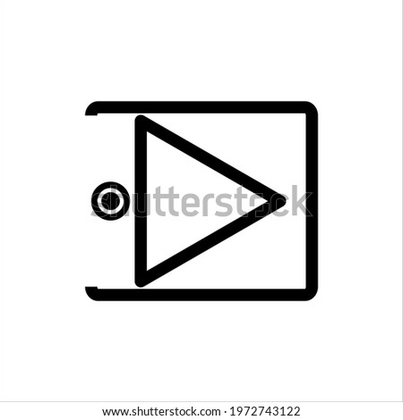 editable  vector as video icon for  modern media in technology 