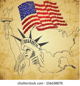Positivo En Vivo Gladys Editable Vector Vintage America Illustration Map: vector de stock (libre de  regalías) 106638878 | Shutterstock