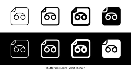 Editable vector voicemail recording file icon. Black, line style, transparent white background. Part of a big icon set family. Perfect for web and app interfaces, presentations, infographics, etc