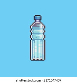 Editable vector water bottle pixel art illustration for game development,
game asset, web asset, graphic design, and printed purpose.