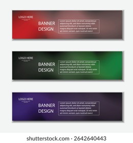 Editable Vector Web Banner Templates in Modern StylesEditable Vector Web Banner Templates in Modern Styles