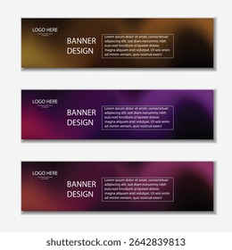 Editable Vector Web Banner Templates in Modern Styles Editable Vector Web Banner design
