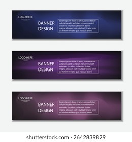 Editable Vector Web Banner Templates in Modern Styles Editable Vector Web Banner design