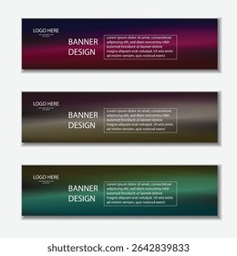 Editable Vector Web Banner Templates in Modern Styles Editable Vector Web Banner design