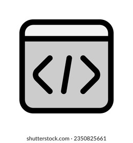 Editable vector web programming icon. Black, line style, transparent white background. Part of a big icon set family. Perfect for web and app interfaces, presentations, infographics, etc