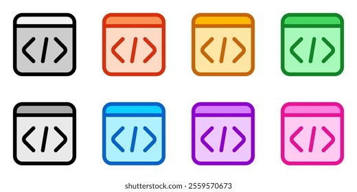 Editable vector web programming icon. Black, line style, transparent white background. Part of a big icon set family. Perfect for web and app interfaces, presentations, infographics, etc
