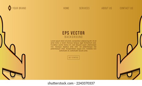 Editable vector website template with a jet isolated design