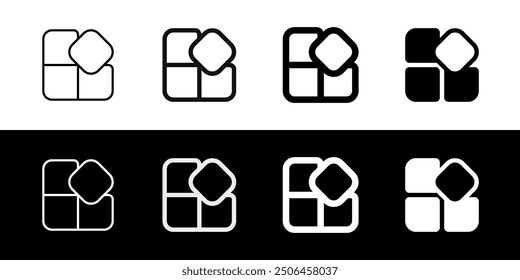 Editable vector widget icon. Black, line style, transparent white background. Part of a big icon set family. Perfect for web and app interfaces, presentations, infographics, etc