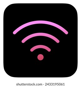 Editable vector wifi access signal icon. Black, line style, transparent white background. Part of a big icon set family. Perfect for web and app interfaces, presentations, infographics, etc