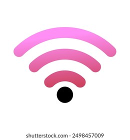 Editable vector wifi access signal icon. Black, line style, transparent white background. Part of a big icon set family. Perfect for web and app interfaces, presentations, infographics, etc