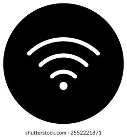 Ícone de sinal de acesso wifi vetorial editável. Preto, estilo de linha, fundo branco transparente. Parte de uma grande família de conjuntos de ícones. Perfeito para interfaces web e app, apresentações, infográficos, etc