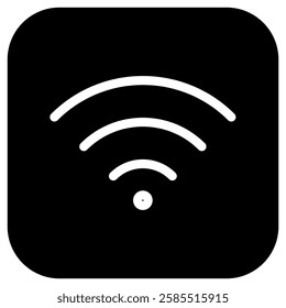 Editable vector wifi access signal icon. Black, line style, transparent white background. Part of a big icon set family. Perfect for web and app interfaces, presentations, infographics, etc