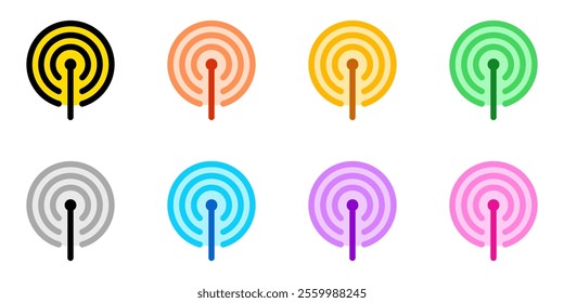 Editable vector wifi hotspot antenna icon. Black, line style, transparent white background. Part of a big icon set family. Perfect for web and app interfaces, presentations, infographics, etc