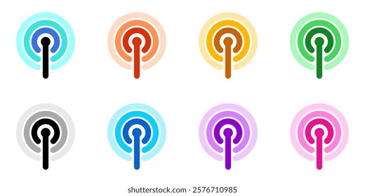 Editable vector wifi hotspot antenna icon. Black, line style, transparent white background. Part of a big icon set family. Perfect for web and app interfaces, presentations, infographics, etc