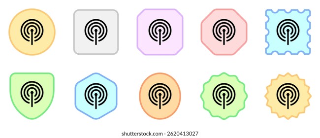 Editable vector wifi hotspot antenna icon. Black, line style, transparent white background. Part of a big icon set family. Perfect for web and app interfaces, presentations, infographics, etc