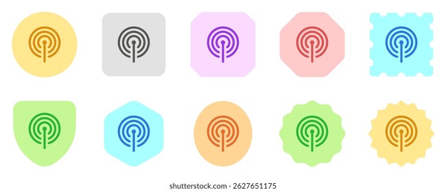 Ícone de antena de ponto de acesso wifi vetorial editável. Preto, estilo de linha, fundo branco transparente. Parte de uma grande família de conjuntos de ícones. Perfeito para interfaces web e app, apresentações, infográficos, etc