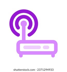 Editable vector wifi router icon. Black, line style, transparent white background. Part of a big icon set family. Perfect for web and app interfaces, presentations, infographics, etc