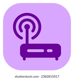 Editable vector wifi router icon. Black, line style, transparent white background. Part of a big icon set family. Perfect for web and app interfaces, presentations, infographics, etc