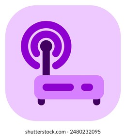 Editierbares Vektorgrafik-WiFi-Router-Symbol. Schwarz, Linienstil, transparenter weißer Hintergrund. Teil einer großen Icon-Set-Familie. Ideal für Web- und App-Interfaces, Präsentationen, Infografiken usw