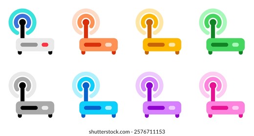 Editable vector wifi router icon. Black, line style, transparent white background. Part of a big icon set family. Perfect for web and app interfaces, presentations, infographics, etc