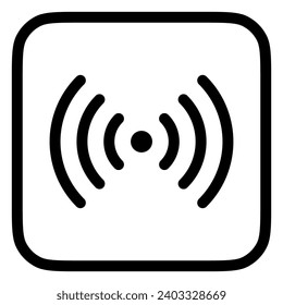 Editable vector wifi search icon. Black, line style, transparent white background. Part of a big icon set family. Perfect for web and app interfaces, presentations, infographics, etc