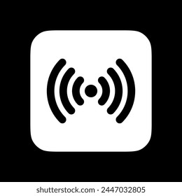 Editierbares Vektorgrafik WiFi-Suchsymbol. Schwarz, Linienstil, transparenter weißer Hintergrund. Teil einer großen Icon-Set-Familie. Ideal für Web- und App-Interfaces, Präsentationen, Infografiken usw