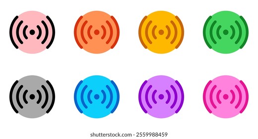 Editable vector wifi search icon. Black, line style, transparent white background. Part of a big icon set family. Perfect for web and app interfaces, presentations, infographics, etc