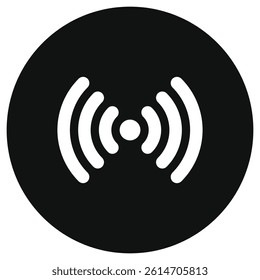 Editable vector wifi search icon. Black, line style, transparent white background. Part of a big icon set family. Perfect for web and app interfaces, presentations, infographics, etc