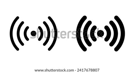 Editable vector wifi search icon. Black, line style, transparent white background. Part of a big icon set family. Perfect for web and app interfaces, presentations, infographics, etc