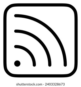 Editable vector wifi signal icon. Black, line style, transparent white background. Part of a big icon set family. Perfect for web and app interfaces, presentations, infographics, etc