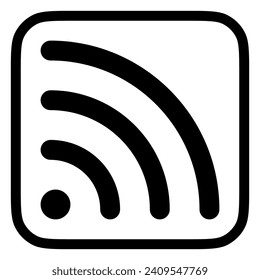 Editable vector wifi signal icon. Black, line style, transparent white background. Part of a big icon set family. Perfect for web and app interfaces, presentations, infographics, etc