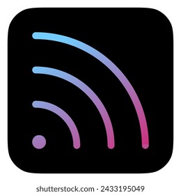 Editable vector wifi signal icon. Black, line style, transparent white background. Part of a big icon set family. Perfect for web and app interfaces, presentations, infographics, etc