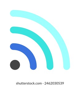 Editable vector wifi signal icon. Black, line style, transparent white background. Part of a big icon set family. Perfect for web and app interfaces, presentations, infographics, etc