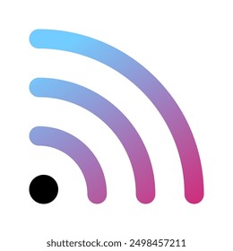 Editable vector wifi signal icon. Black, line style, transparent white background. Part of a big icon set family. Perfect for web and app interfaces, presentations, infographics, etc